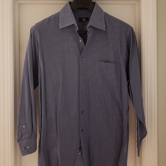 CALVIN KLEIN: Dress Shirt. 16.5, 33, Size- Large - Picture 4 of 9
